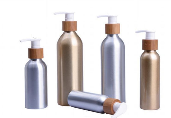 80 120 250 lotions-Pumpen-Behälter der kosmetischen Aluminiumflaschen-300ml Bambus