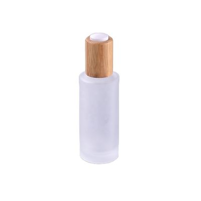 kosmetische Verpackenbehälter 18/410 30ml mit Serum-Bambustropfenzähler-Kappe