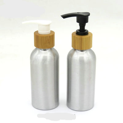 80 120 250 lotions-Pumpen-Behälter der kosmetischen Aluminiumflaschen-300ml Bambus