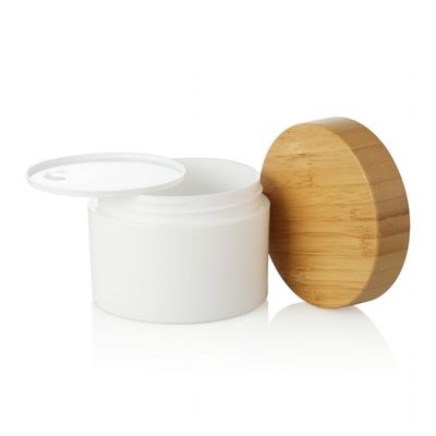 freundliche nachfüllbare Kosmetik HAUSTIER 250ml Eco bereifte Plastikglas mit Bambusdeckel
