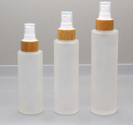 Flasche des Mattglas-50ml mit Bambuskappen-kosmetischem Behälter-Durchmesser 37mm* H95mmn