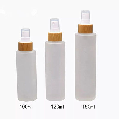 Flasche des Mattglas-50ml mit Bambuskappen-kosmetischem Behälter-Durchmesser 37mm* H95mmn