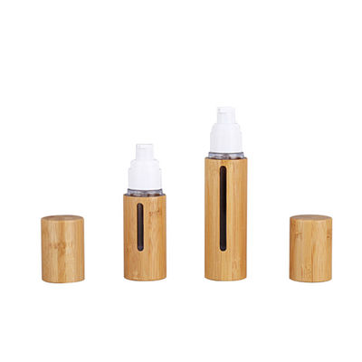 Leere Lotions-Pumpen-kosmetische Behälter-Bambuslotions-luftlose Pumpflasche