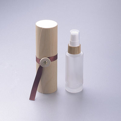 Flasche des Mattglas-50ml mit Bambuskappen-kosmetischem Behälter-Durchmesser 37mm* H95mmn