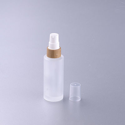 Flasche des Mattglas-50ml mit Bambuskappen-kosmetischem Behälter-Durchmesser 37mm* H95mmn