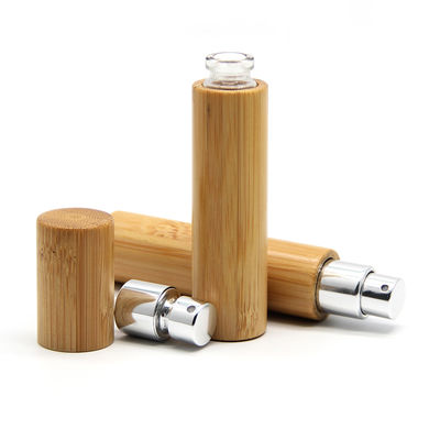 Fabrik-Verkaufs-Buchen-hölzerne Deckel-Parfümflasche-Kappen-leeres Glas mit Sprüher-Pumpe