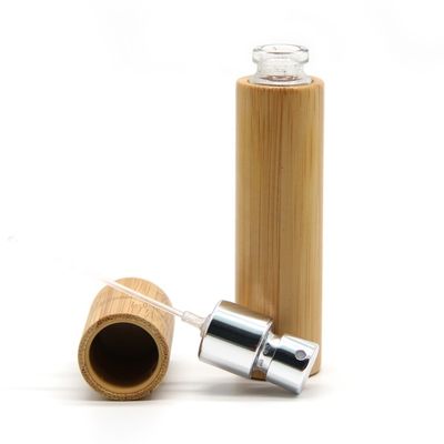 Fabrik-Verkaufs-Buchen-hölzerne Deckel-Parfümflasche-Kappen-leeres Glas mit Sprüher-Pumpe