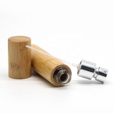 Fabrik-Verkaufs-Buchen-hölzerne Deckel-Parfümflasche-Kappen-leeres Glas mit Sprüher-Pumpe