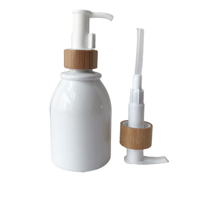 250ml bereifte Amber Cosmetic-HAUSTIER Flasche mit Bambuspumpe