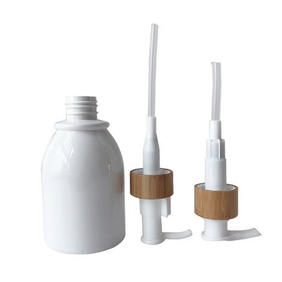 250ml bereifte Amber Cosmetic-HAUSTIER Flasche mit Bambuspumpe