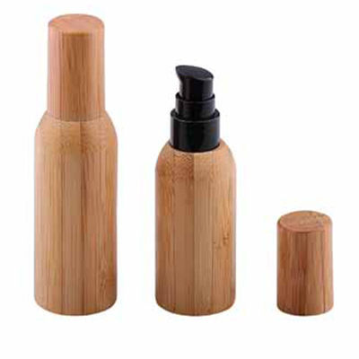 Flasche des Mattglas-50ml mit Bambuskappen-kosmetischem Behälter-Durchmesser 37mm* H95mmn