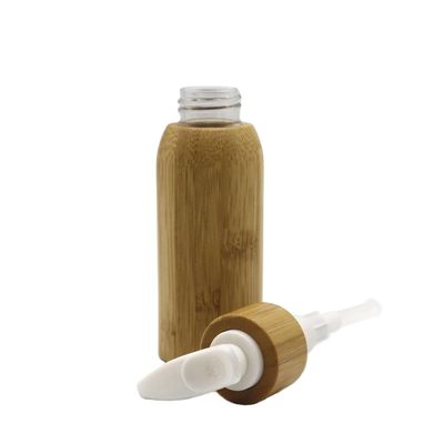Leere Lotions-Pumpen-Bambus- kosmetische Behälter-Lotions-Flaschen inneres Plastik-120ml