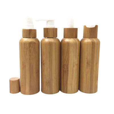 Flasche des Mattglas-50ml mit Bambuskappen-kosmetischem Behälter-Durchmesser 37mm* H95mmn