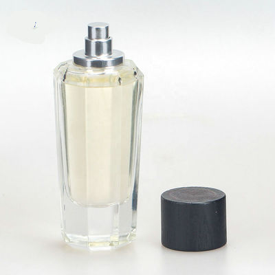 hochwertige Glas/Glasparfümflasche mit hölzernem Magnetkappen- und -pumpenspray