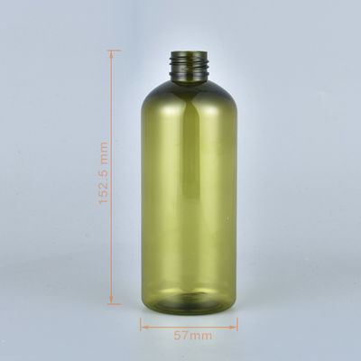 Heiße Verkaufs300ml STREICHELN bernsteinfarbige grüne Lotionsshampooflasche mit Bambuskappe