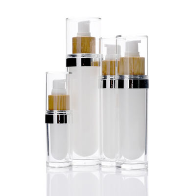 luftlose BambusPumpflaschen 100ml kosmetische umweltfreundliche Lotions-Creme Cotainer