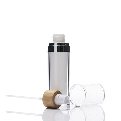 luftlose BambusPumpflaschen 100ml kosmetische umweltfreundliche Lotions-Creme Cotainer