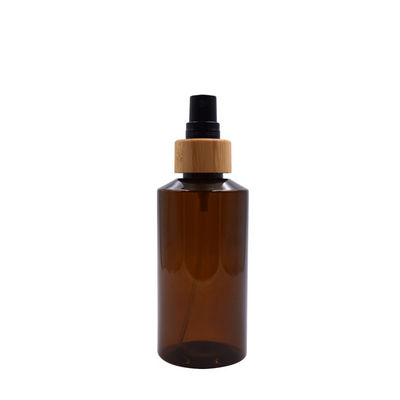 biologisch abbaubare bernsteinfarbige Wassernebelsprühflasche des Kunststoffgehäuses 200ml mit Bambus