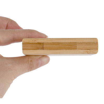 drückte leeres kosmetisches verpackendes Bambusmake-up 10g Pulver-Lidschatten mit Spiegel