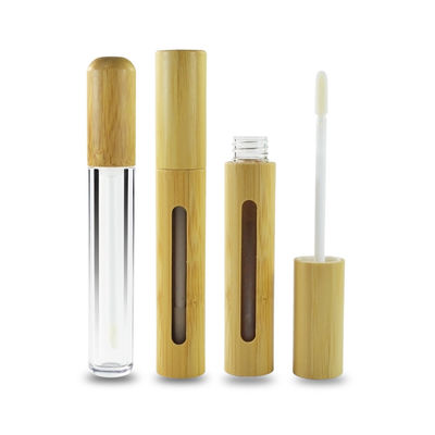 Glanz-Lippenstiftrohr leeres eco freundliches Bambuslippen 6ml für kosmetischen Behälter
