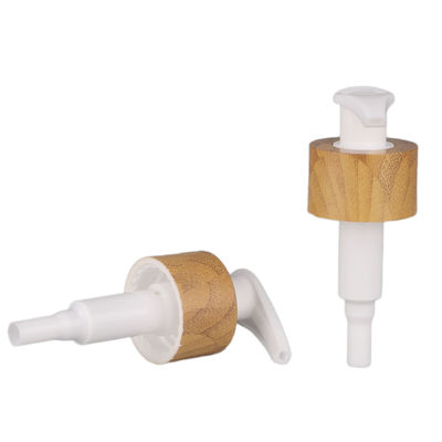 Doppel-wandige 28/410 Bambusendkosmetische Metallgel-Pumpen-Lotions-Creme-Flaschenpumpe