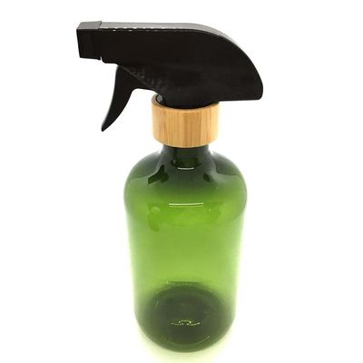 Boston-Runde HAUSTIER-Plastikflasche 500ml mit Bambustriggersprüher PCR-HAUSTIER-Flasche