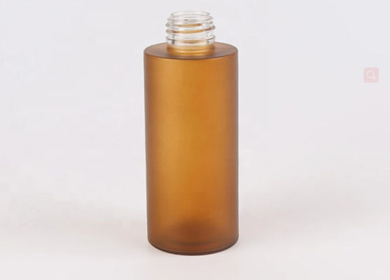 Amber Frosted Shampoo Glass Bottle 100ml 150ml 200ml mit Bambuslotions-Pumpe