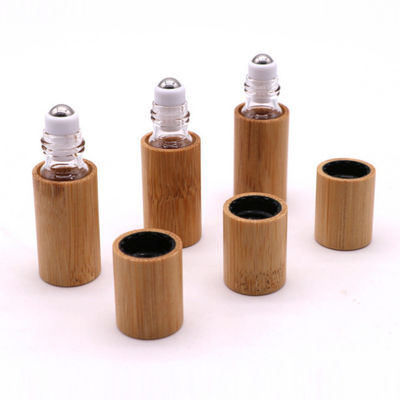 Flaschen-Bambusrolle des ätherischen Öls 15ml auf Flaschenglas mit natürlicher Bambuskappe