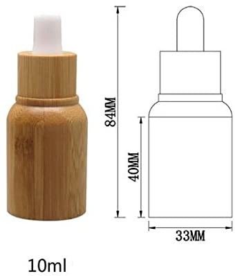 Glasflasche des ätherischen Öls mit Bambuskinderbeständiger Tropfenzähler-Luxushautpflege