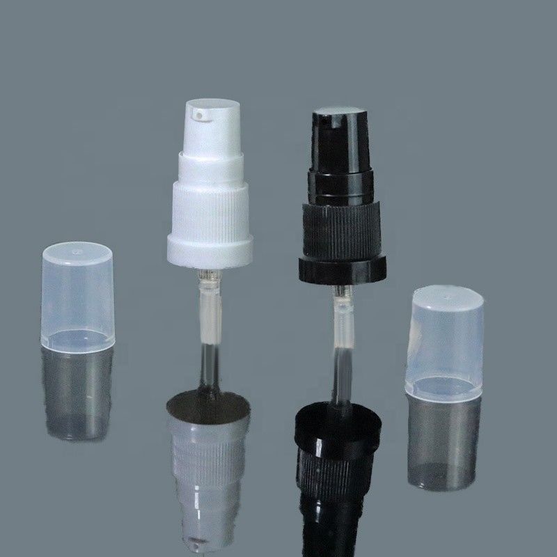18mm 18/410 Fabrikpreis-schwarze Plastiklotions-Spray-Pumpe mit klarer Kappe